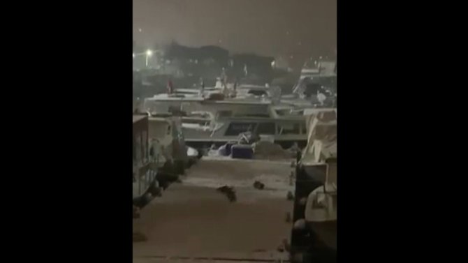 Balıkçı Barınaklarını Mesken Tutan Su Samurlarının Kar Keyfi