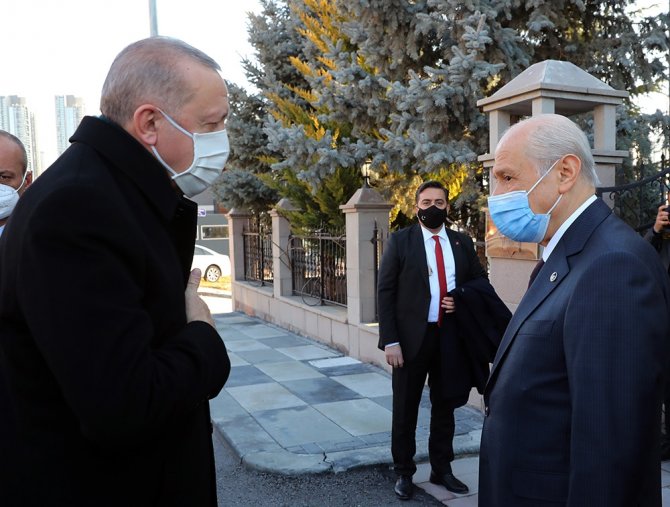 Cumhurbaşkanı Erdoğan Mhp Lideri Bahçeli’yi Evinde Ziyaret Etti