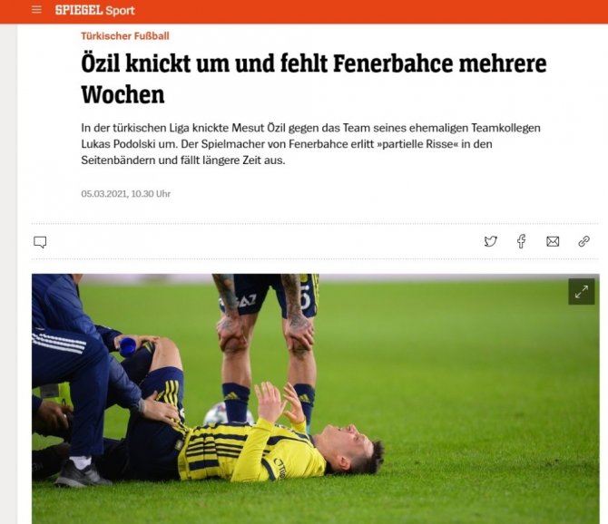 Mesut Özil’in Sakatlığı Dünya Basınında