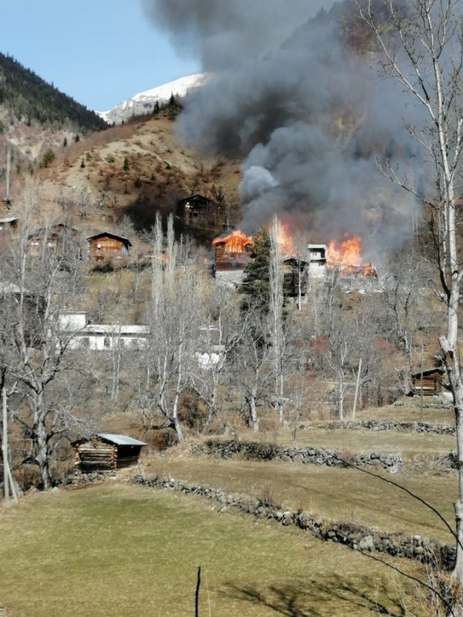 Artvin’de Korkutan Yangın