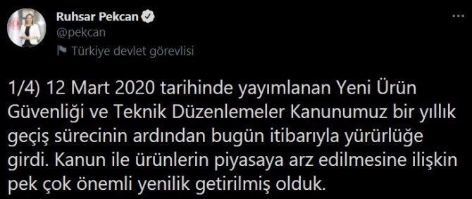 Bakan Pekcan: “Ürünlerin Piyasaya Arz Edilmesine İlişkin Pek Çok Önemli Yenilik Getirilmiş Olduk”
