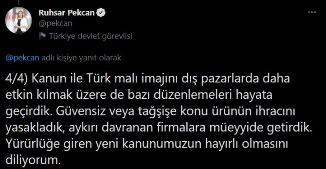 Bakan Pekcan: “Ürünlerin Piyasaya Arz Edilmesine İlişkin Pek Çok Önemli Yenilik Getirilmiş Olduk”