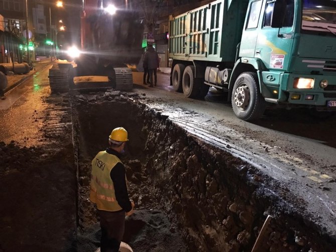Trabzon’un İçme Suyu Hattı Yenileme Çalışmaları Sürüyor