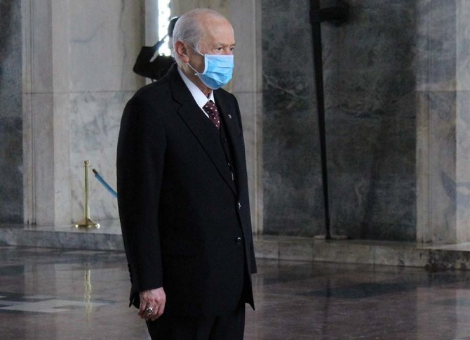 Mhp Lideri Bahçeli Ve Heyeti Anıtkabir’i Ziyaret Etti