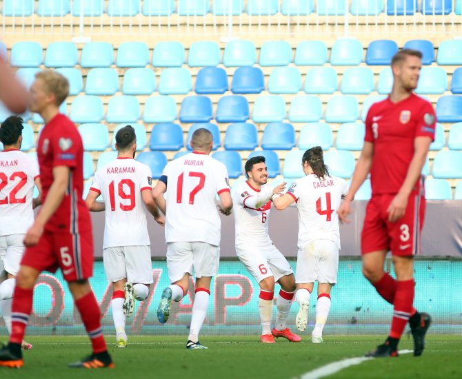 2022 Fıfa Dünya Kupası Elemeleri: Norveç: 0 - Türkiye: 2 (İlk Yarı)