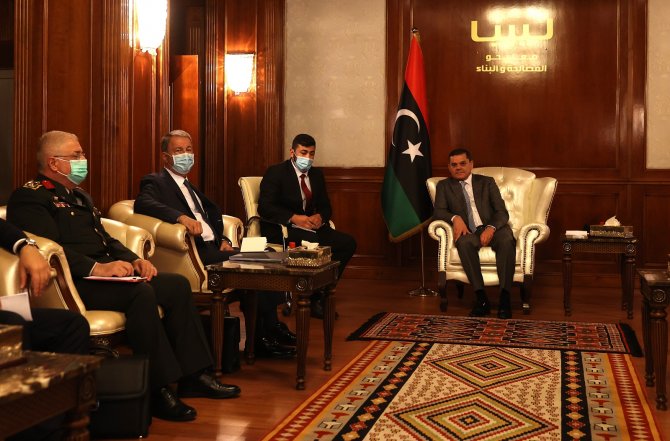 Bakan Akar, Libya Başbakanı Dibeybe İle Bir Araya Geldi