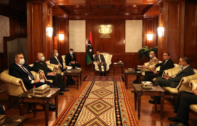 Bakan Akar, Libya Başbakanı Dibeybe İle Bir Araya Geldi