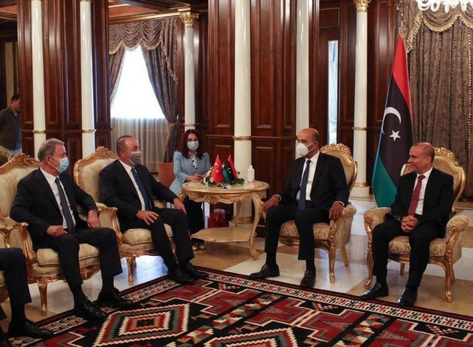 Bakan Çavuşoğlu Ve Akar, Libya Başkanlık Konseyi Üyeleri İle Bir Araya Geldi