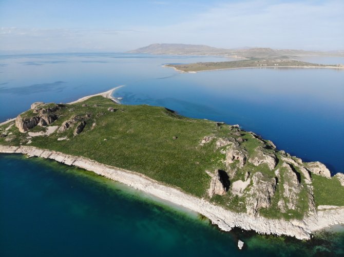 Van Gölü’nün El Değmemiş Güzelliği ’Çarpanak Adası’ Baharla Bambaşka Güzel