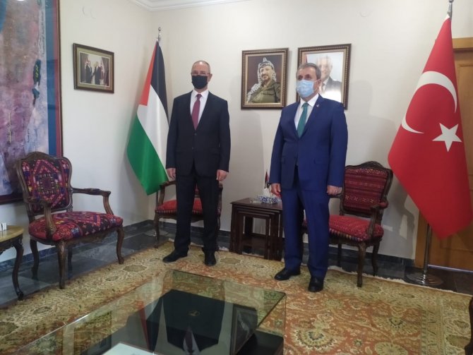 Bbp Genel Başkanı Destici, Filistin Büyükelçiliğini Ziyaret Etti