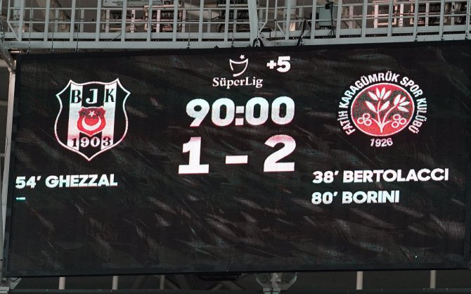 Süper Lig: Beşiktaş: 1 - Fatih Karagümrük: 2 (Maç Sonucu)