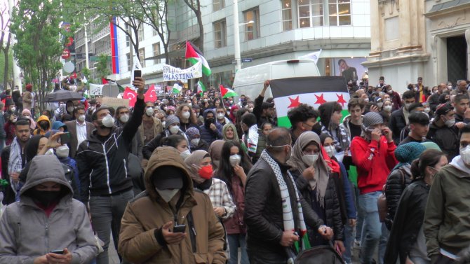 Viyana’da İsrail Karşıtı Protesto