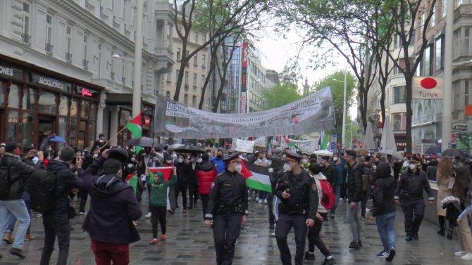 Viyana’da İsrail Karşıtı Protesto