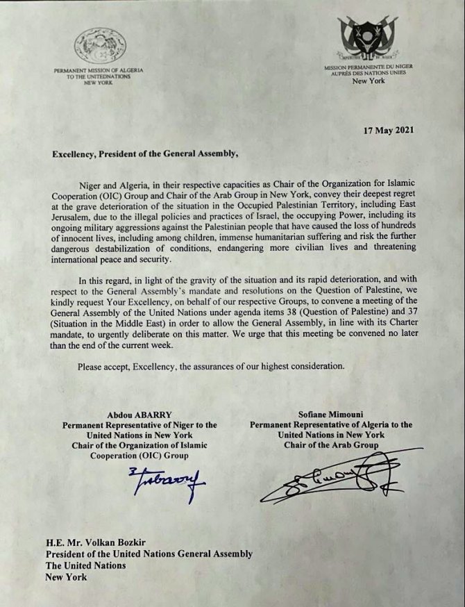 Bm Genel Kurulu Perşembe Günü İsrail Ve Filistin İçin Toplanıyor