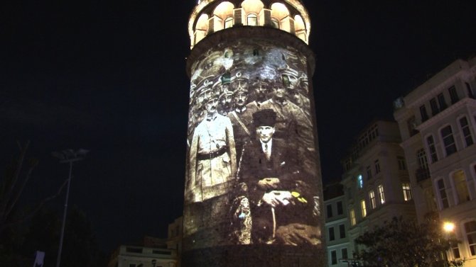 19 Mayıs Atatürk’ü Anma, Gençlik Ve Spor Bayramı, Galata Kulesi’ne Yansıtılan Slayt İle Kutlandı