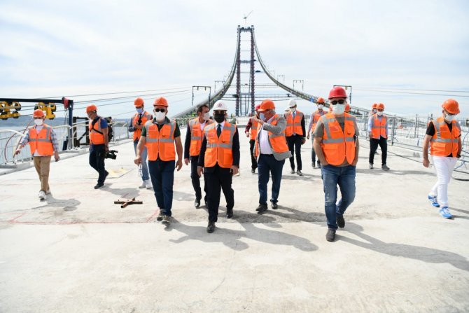 1915 Çanakkale Köprüsü’nün Ana Halat Kablo Montajı Tamamlandı