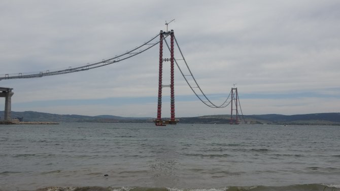 1915 Çanakkale Köprüsü’nün Ana Halat Kablo Montajı Tamamlandı