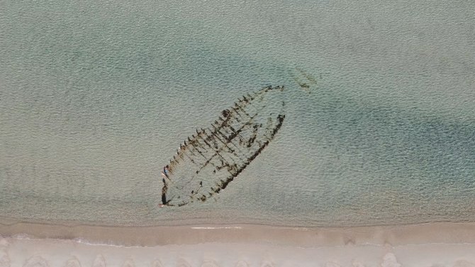 Çanakkale Savaşı’ndaki Batık Gemiler Havadan Görüntülendi