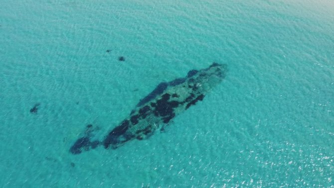 Çanakkale Savaşı’ndaki Batık Gemiler Havadan Görüntülendi