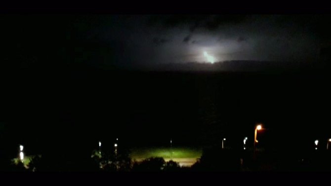 Giresun’da Şimşekler Geceyi Aydınlattı