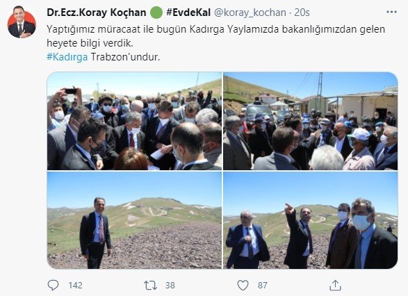 Kadırga Yaylası İle İlgili Paylaşımı Tepkiye Neden Oldu