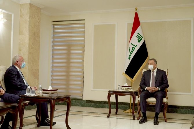 Filistin Dışişleri Bakanı Al-maliki, Irak Başbakanı El-kazımi İle Görüştü