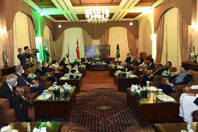 Tbmm Başkanı Şentop, Pakistan Ulusal Meclis Başkanı Kayser İle Bir Araya Geldi