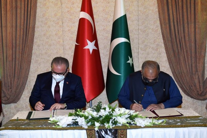 Tbmm Başkanı Şentop, Pakistan Ulusal Meclis Başkanı Kayser İle Bir Araya Geldi