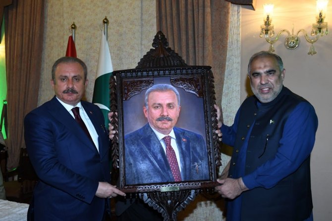 Tbmm Başkanı Şentop, Pakistan Ulusal Meclis Başkanı Kayser İle Bir Araya Geldi
