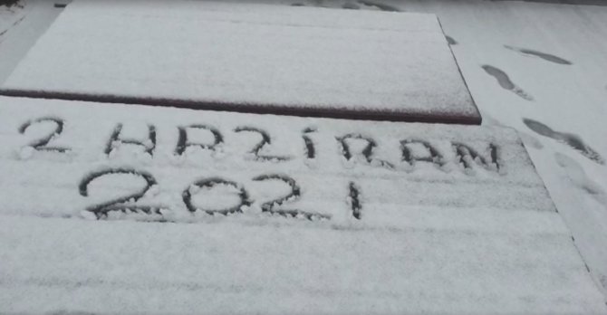 Uludağ’da Haziran Ayında Kar Sürprizi