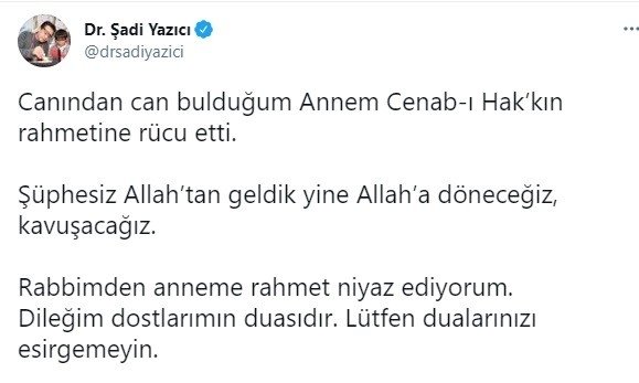 Tuzla Belediye Başkanı Dr. Şadi Yazıcı’nın Acı Günü