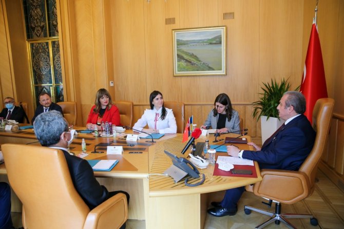 Tbmm Başkanı Şentop, Akpm Ukrayna Delegasyonu Başkanı Mezentseva İle Görüştü