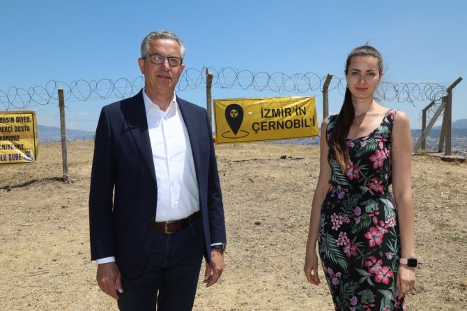İ̇zmir’deki Nükleer Atık Eylemine Ukraynalı Turistten Destek