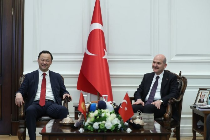 Bakan Soylu, Kırgızistan Dışişleri Bakanı Kazakbaev İle Bir Araya Geldi