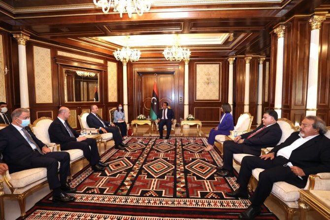 Türk Üst Düzey Heyeti, Libya Başkanlık Konseyi Başkanı El-menfi İle Görüştü