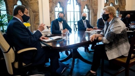 Kktc Cumhurbaşkanı Tatar, Bm Genel Sekreterinin Özel Danışmanı Lute’yi Kabul Etti