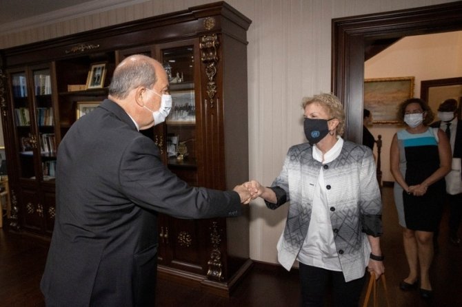 Kktc Cumhurbaşkanı Tatar, Bm Genel Sekreterinin Özel Danışmanı Lute’yi Kabul Etti