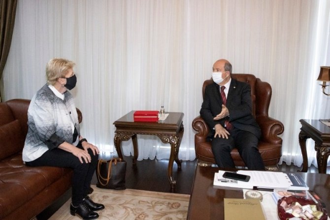 Kktc Cumhurbaşkanı Tatar, Bm Genel Sekreterinin Özel Danışmanı Lute’yi Kabul Etti