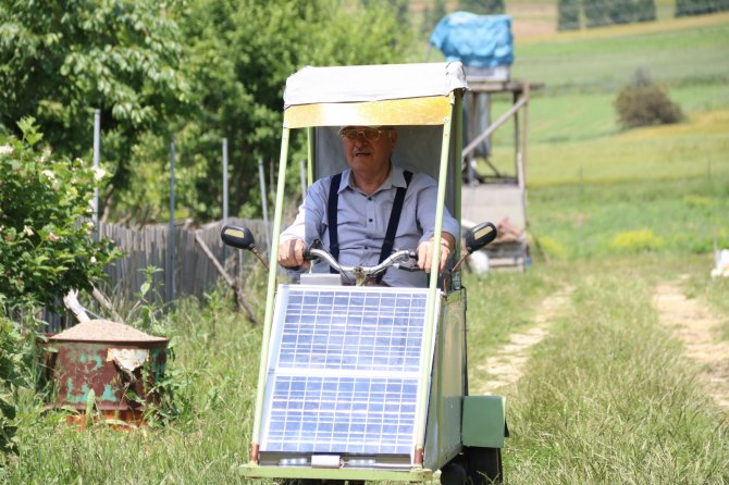 Eşine Sera Malzemelerinden Elektrikli Araba Yaptı