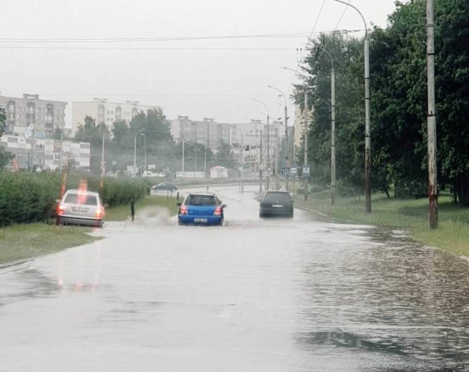 Litvanya’nın Başkenti Vilnius’ta Sağanak Yağışlar Sele Neden Oldu