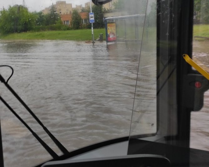 Litvanya’nın Başkenti Vilnius’ta Sağanak Yağışlar Sele Neden Oldu