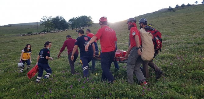Mantar Toplamaya Giden Yaşlı Adam Uçuruma Yuvarlandı