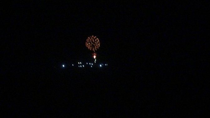 Cudi Dağı’nda Havai Fişek Gösterimi