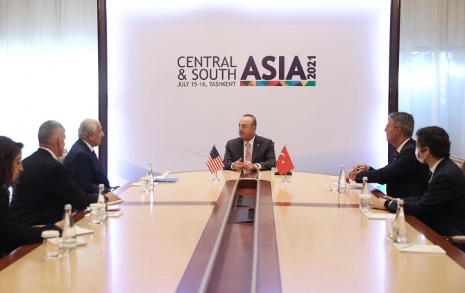 Dışişleri Bakanı Çavuşoğlu, Afganistan Cumhurbaşkanı Gani İle Bir Araya Geldi