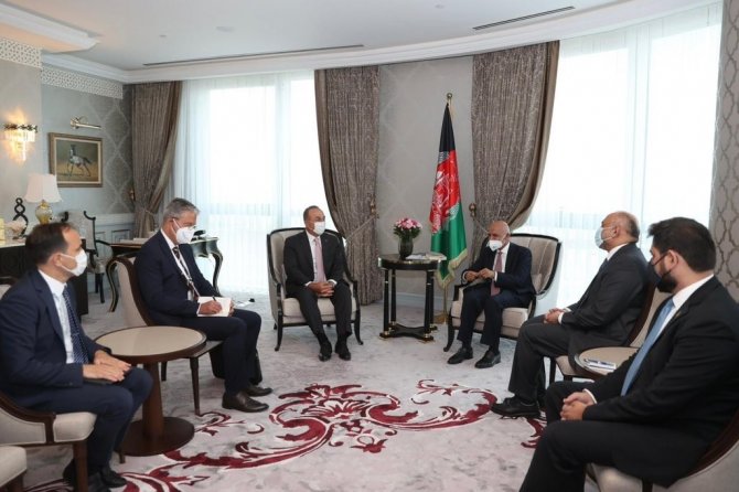 Dışişleri Bakanı Çavuşoğlu, Afganistan Cumhurbaşkanı Gani İle Bir Araya Geldi