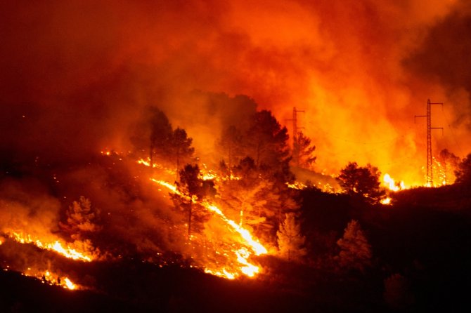 İ̇spanya’da Korkutan Orman Yangını