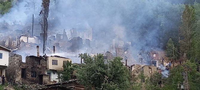 Artvin’in Yusufeli İlçesi Yüncüler Köyündeki Yangın Kontrol Altına Alındı