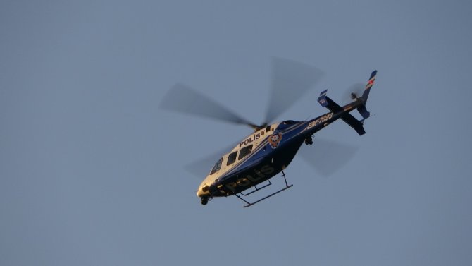 Taksim’de Helikopter Destekli Huzur Uygulaması