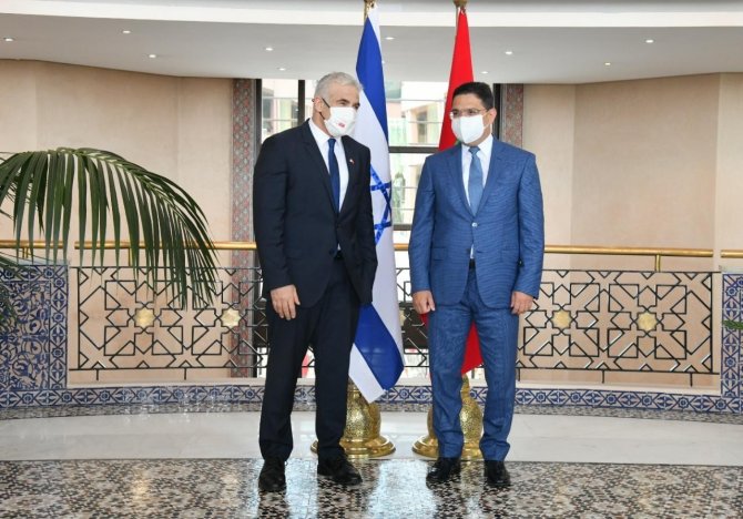 Fas Dışişleri Bakanı Bourita, İ̇srailli Mevkidaşı Lapid İle Bir Araya Geldi