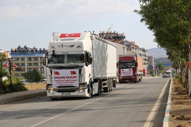 Tunceli’den Sel Bölgesine 3 Tır İçme Suyu